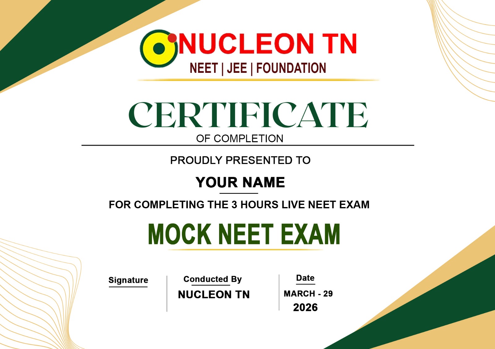 NEET Mock Exam Offer